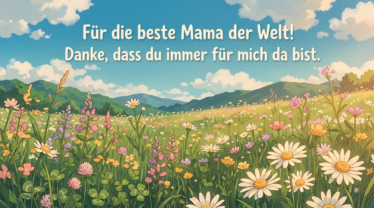 Muttertagskarte für die beste Mama