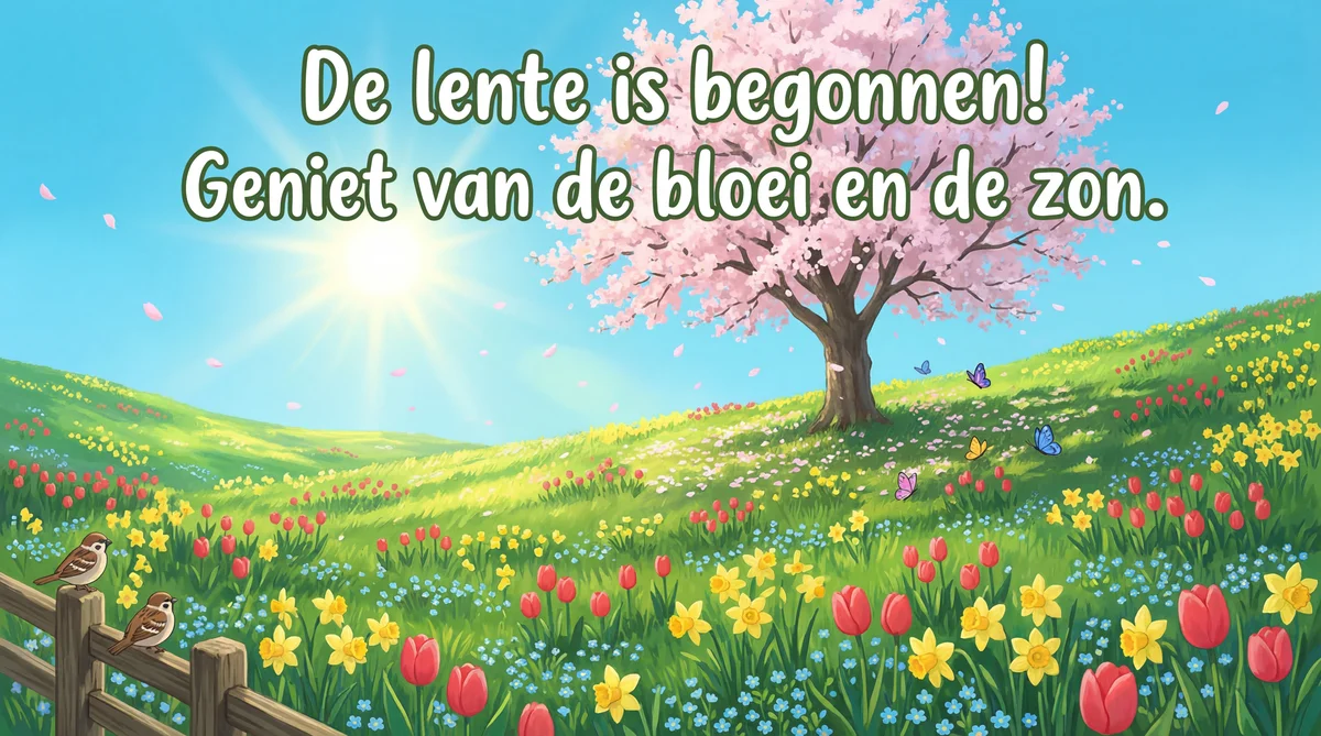 De lente is begonnen! Geniet van de bloei en de zon.