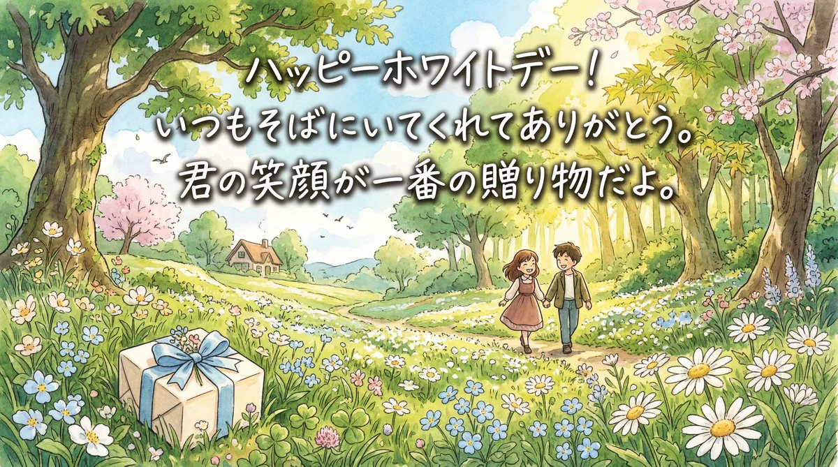 ホワイトデーの彼女へのメッセージカード