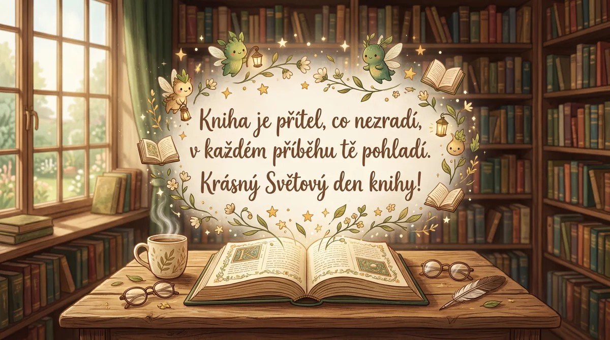 Přání ke Světovému dni knihy pro vášnivé čtenáře.