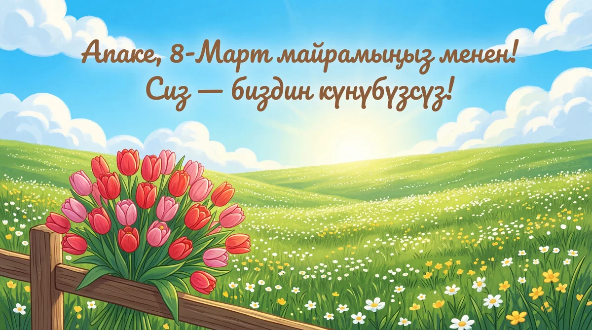 Апаке, 8-Март майрамың менен!