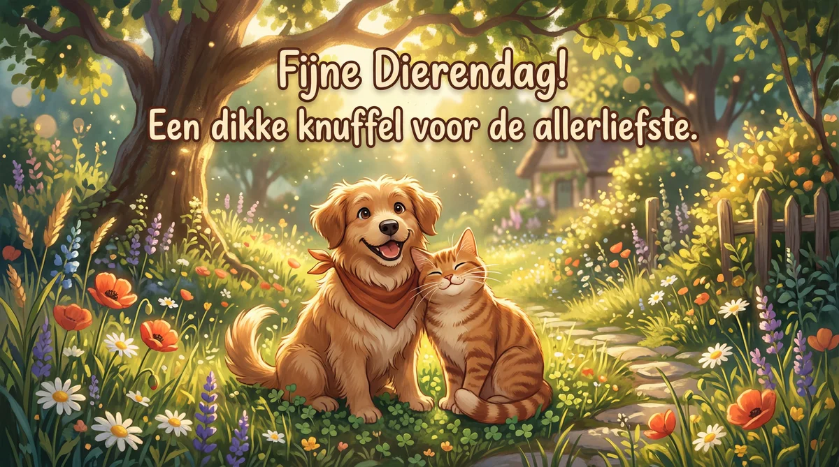 Wenskaart voor Dierendag voor je lieve huisdier