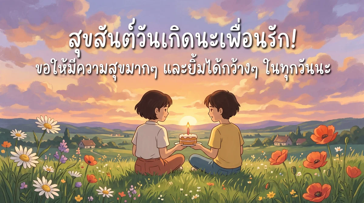 การ์ดอวยพรวันเกิดเพื่อนรัก