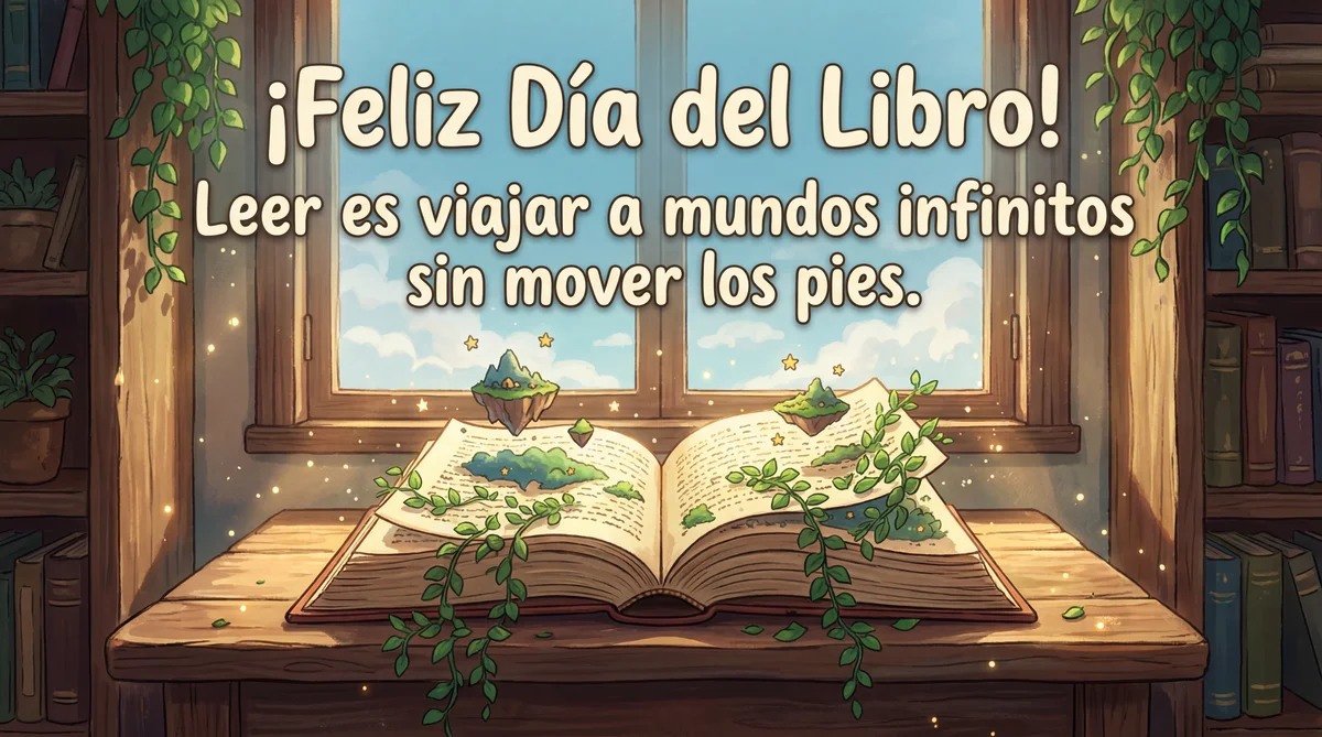 Tarjeta para el Día Internacional del Libro