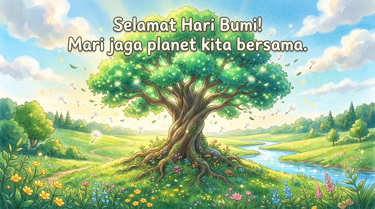 Selamat Hari Bumi! Mari jaga planet kita bersama.