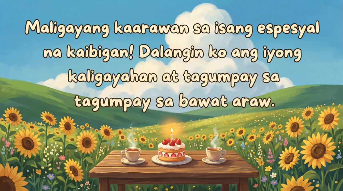 Maligayang Kaarawan sa isang espesyal na kaibigan!