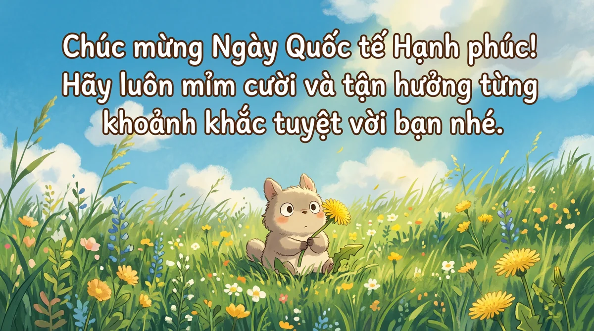 Chúc bạn một Ngày Quốc tế Hạnh phúc tràn đầy niềm vui!