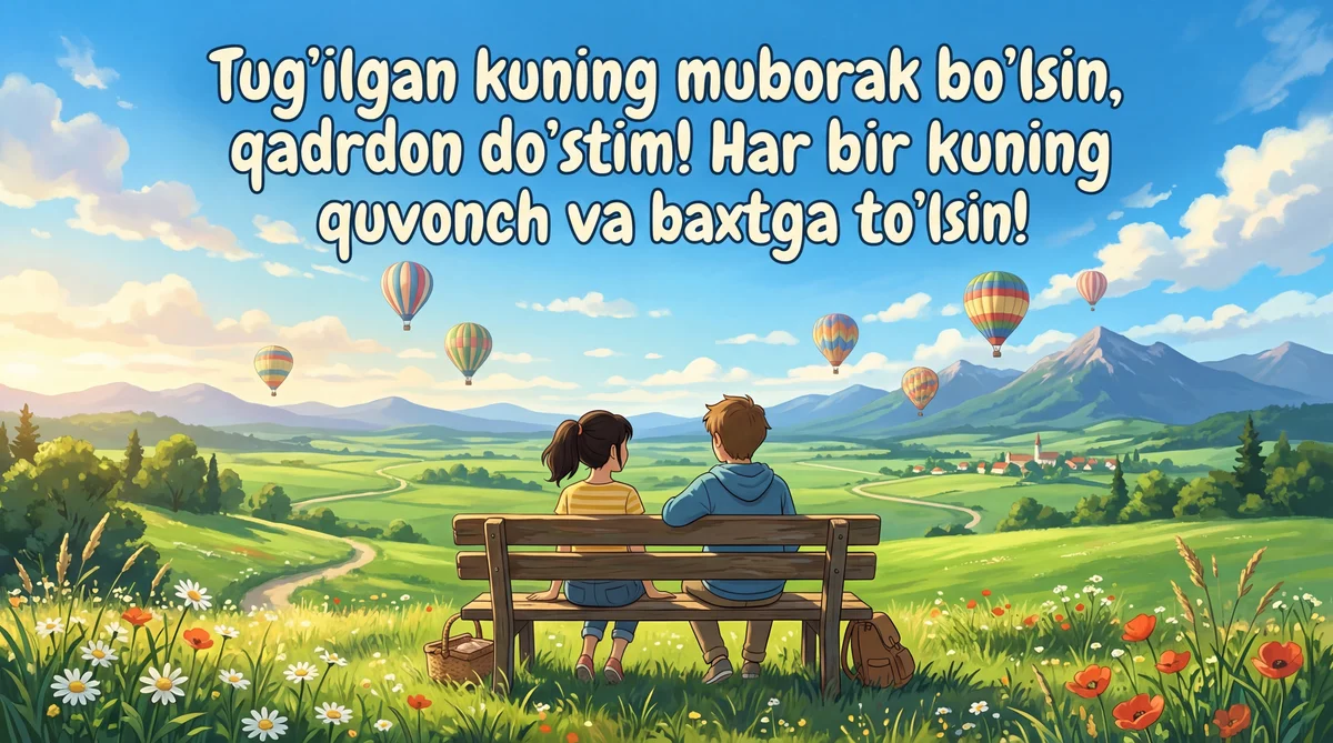 Do'stimga tug'ilgan kun tabriklari
