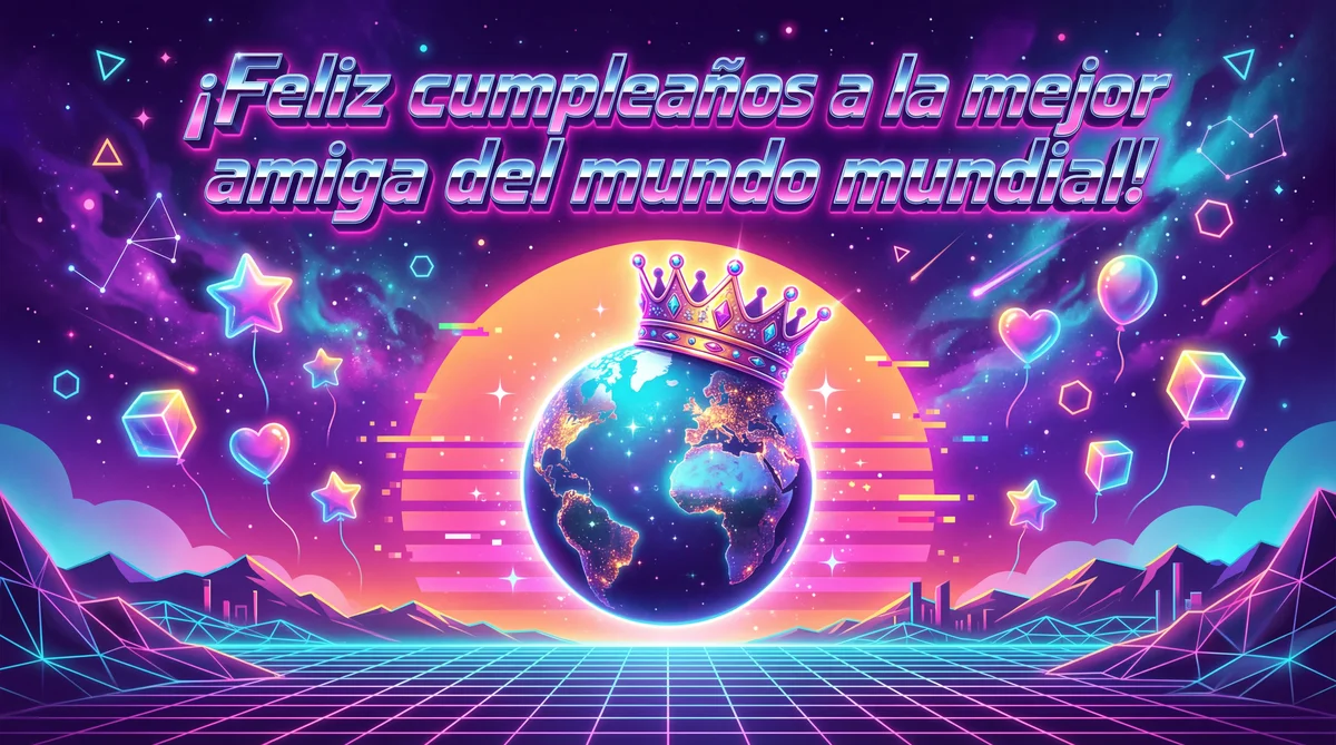 Feliz cumpleaños a la mejor amiga del mundo mundial!