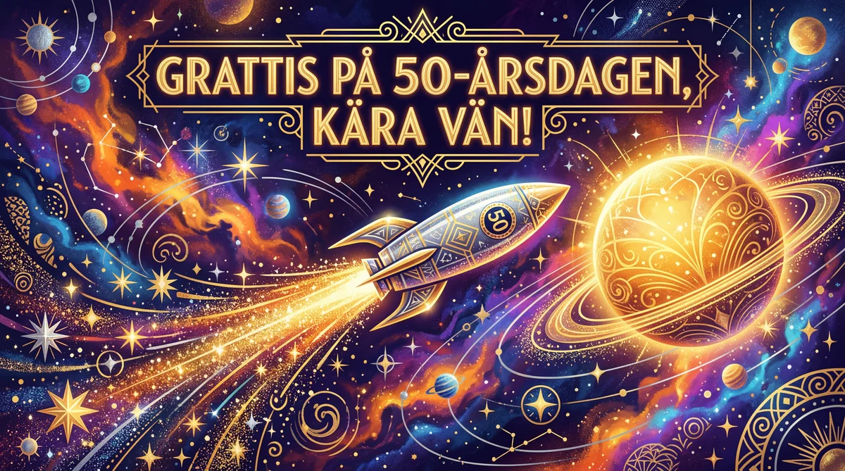 Grattis på 50-årsdagen, kära vän!