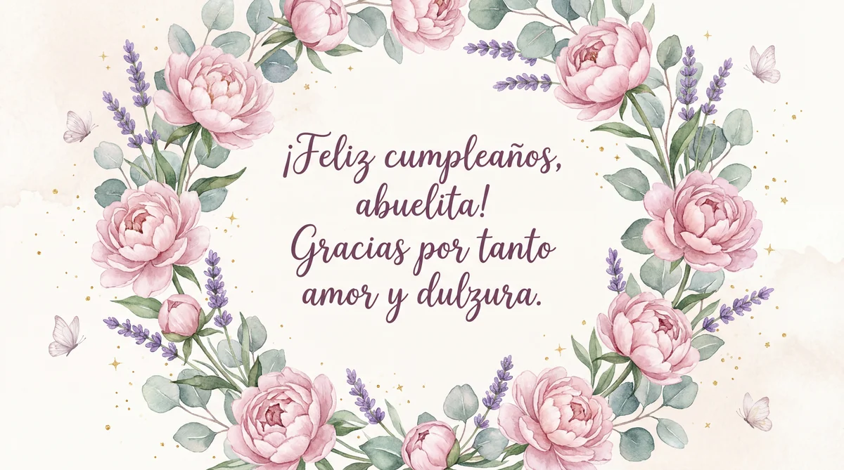 Feliz cumpleaños a mi querida abuela
