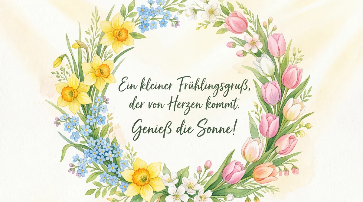 Kurze Frühlingsgrüße für einen lieben Menschen