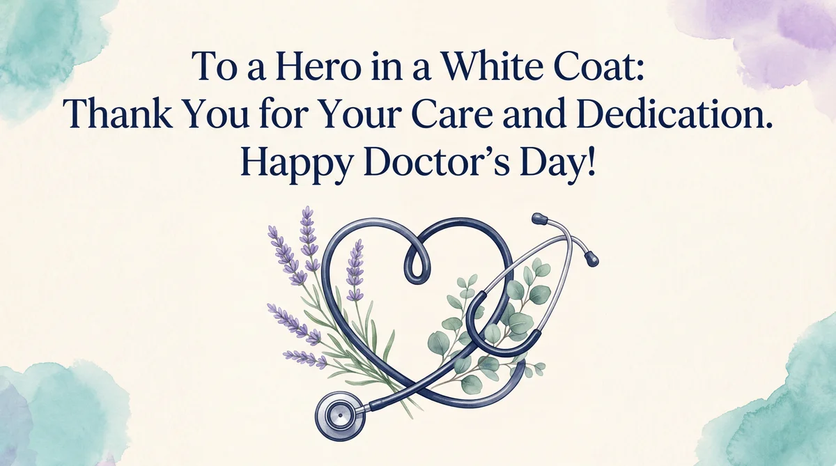 Thank you card for a doctor on Doctor's Day