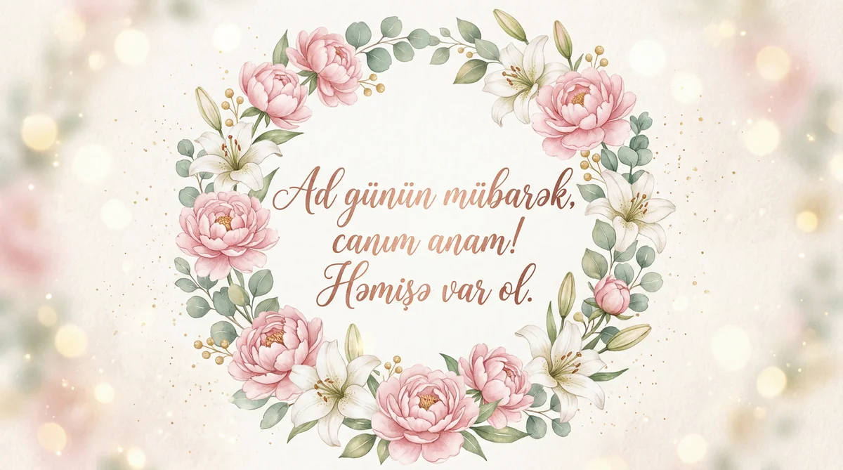 Sevgili anama ad günü təbrikləri