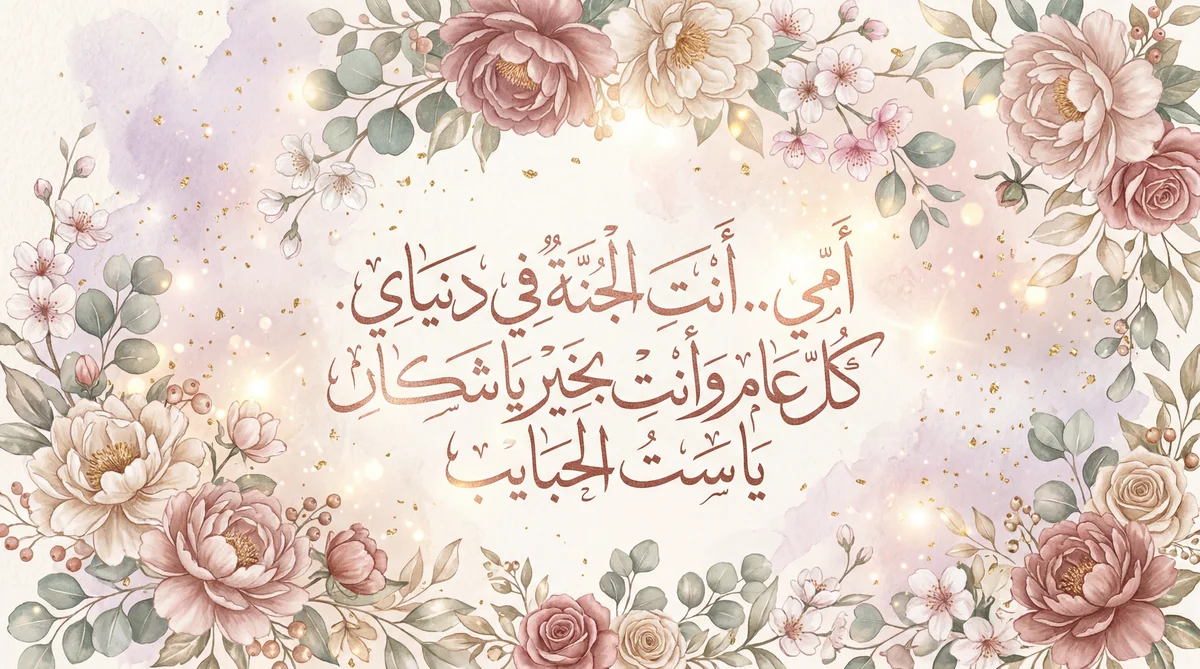 بطاقة تهنئة لعيد الأم لأمي الحبيبة