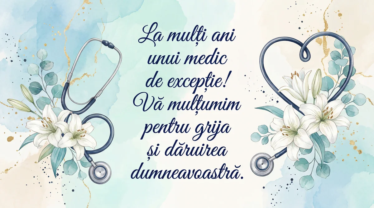 felicitări de Ziua Medicului pentru un doctor de excepție