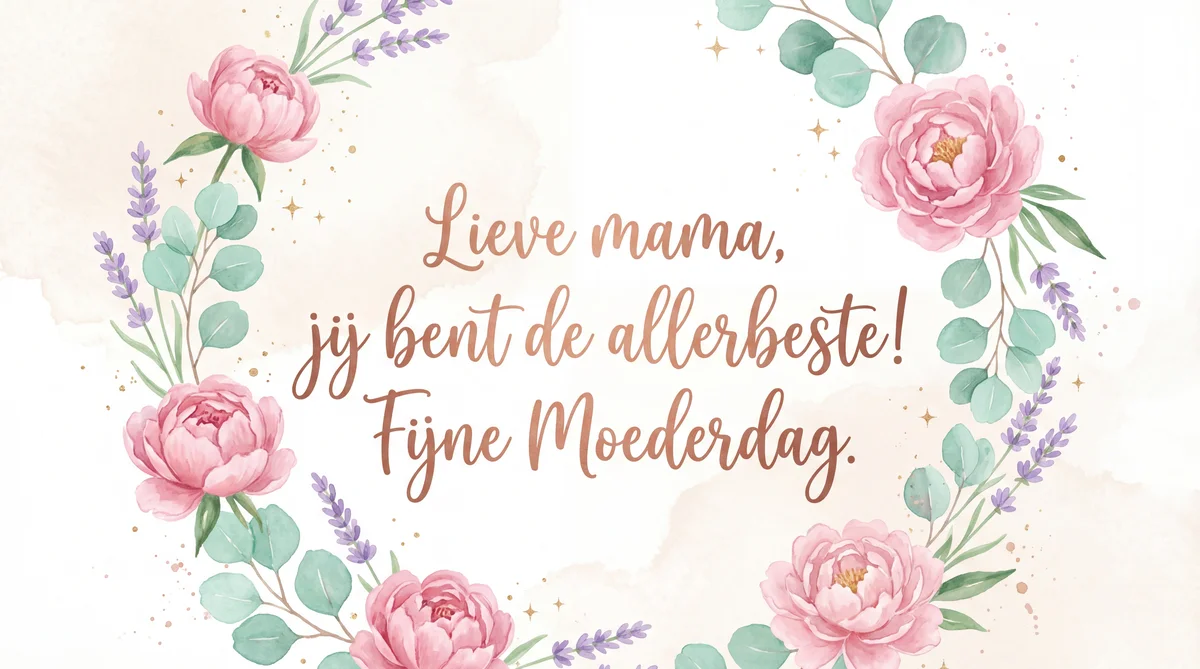 Moederdag kaart tekst voor lieve mama