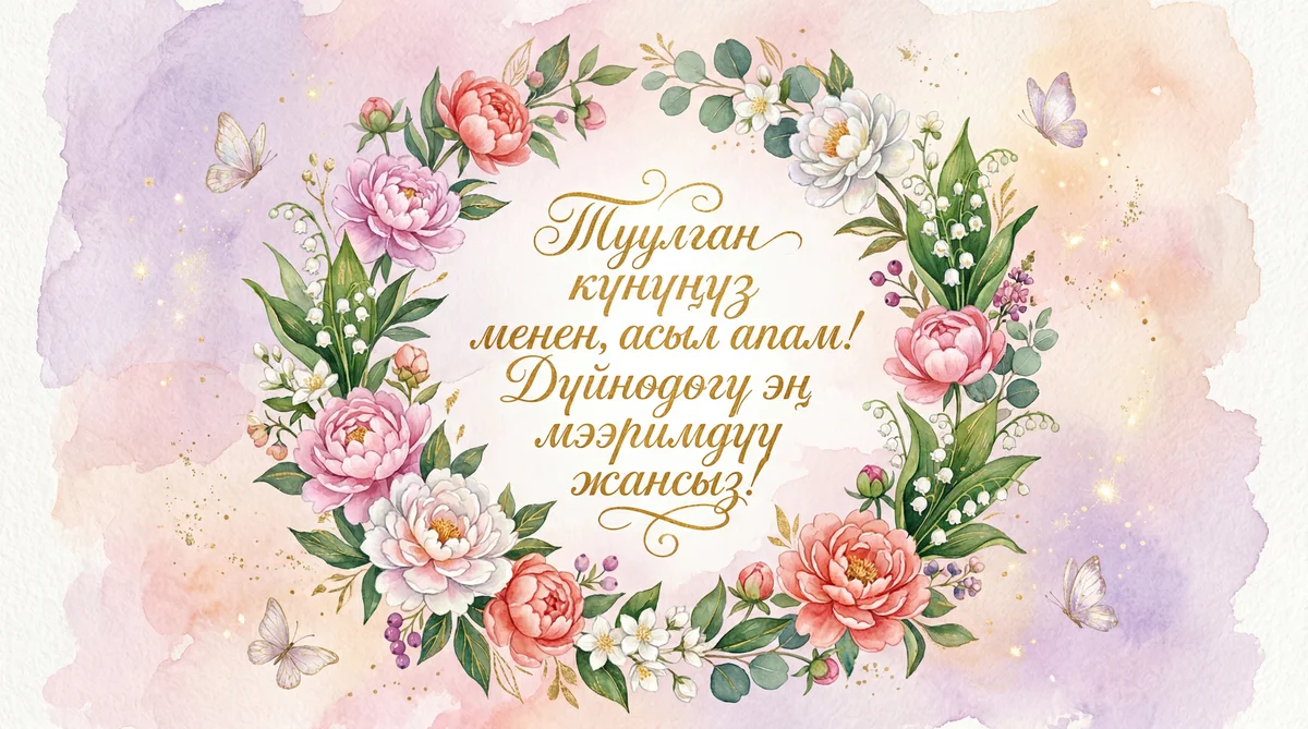 Сүйүктүү апама туулган күн куттуктоо сөздөрү