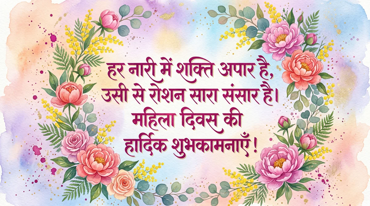 महिला दिवस पर शुभकामना संदेश