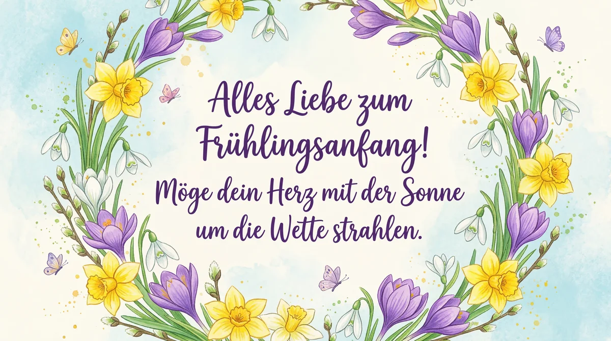 Grüße zum Frühlingsanfang für einen lieben Menschen