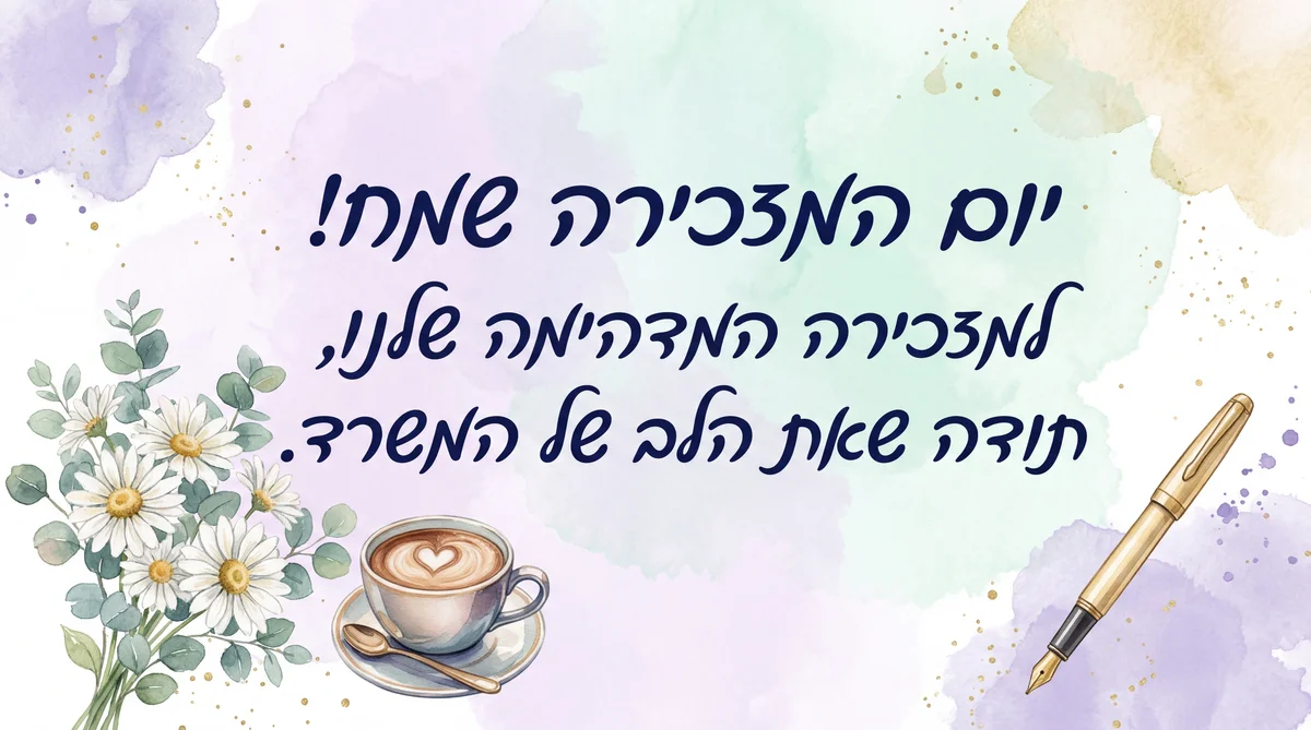 ברכה ליום המזכירה למזכירה המדהימה שלנו