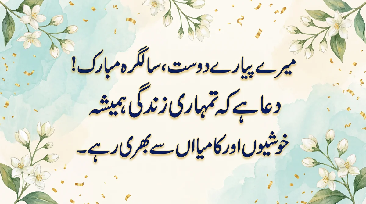 پیارے دوست کو سالگرہ کی ڈھیروں مبارکباد