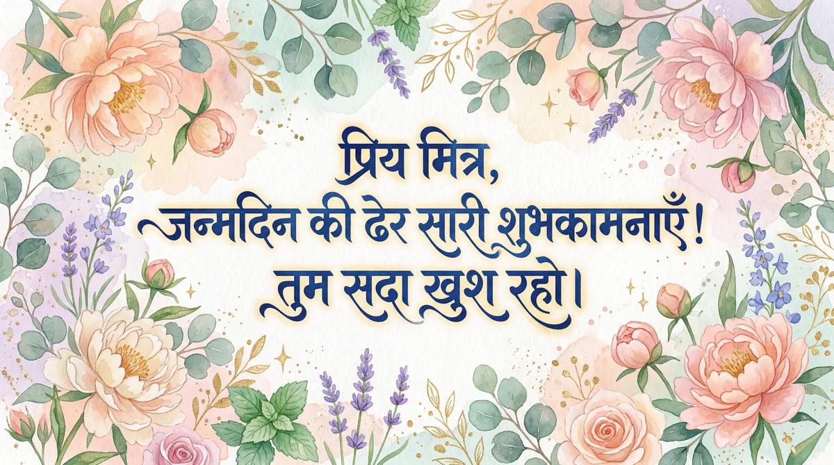 प्रिय मित्र को जन्मदिन की शुभकामनाएँ