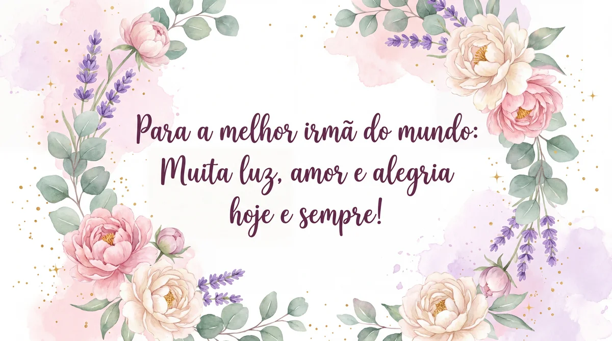 cartão de aniversário para minha irmã querida