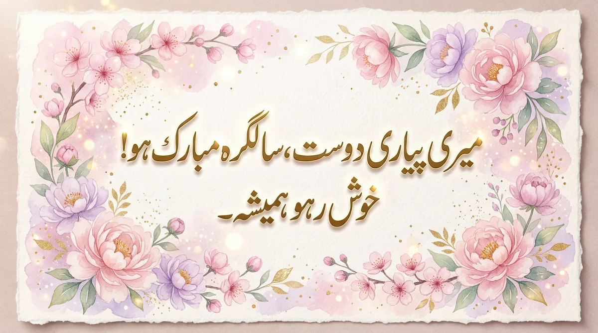 میری پیاری دوست کو سالگرہ مبارک ہو