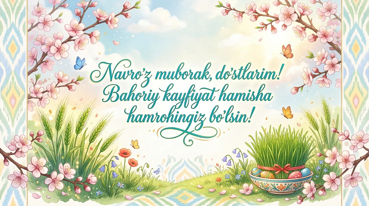 Do'stlar uchun Navro'z bayrami tabrigi