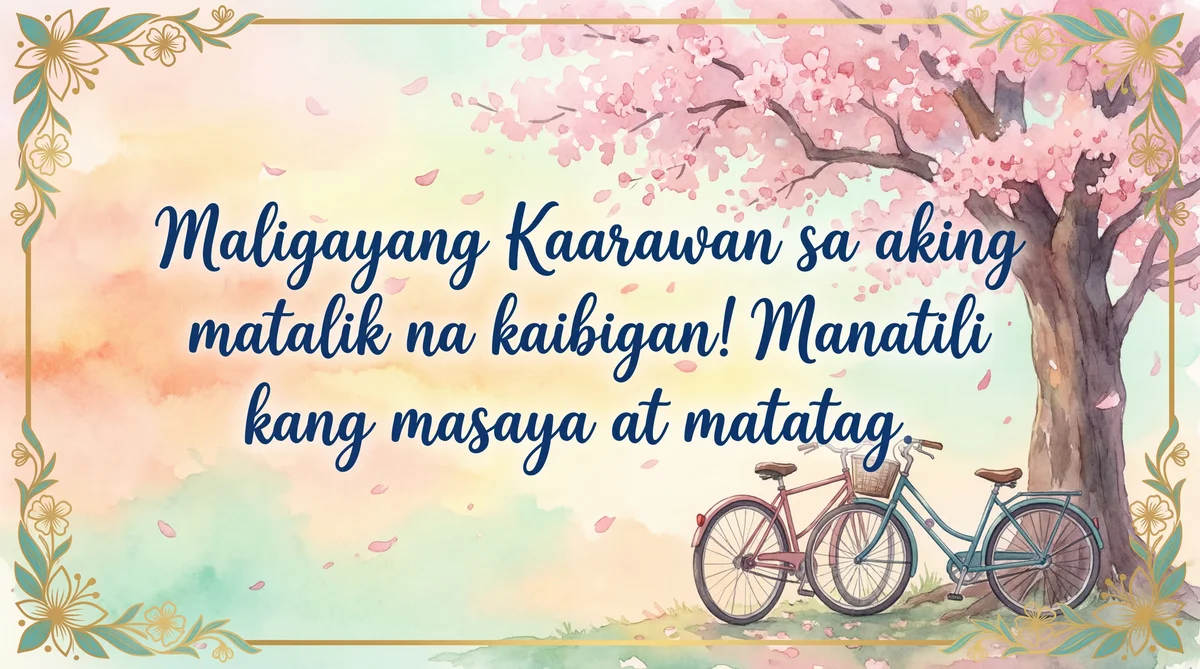 Maligayang kaarawan sa aking matalik na kaibigan!