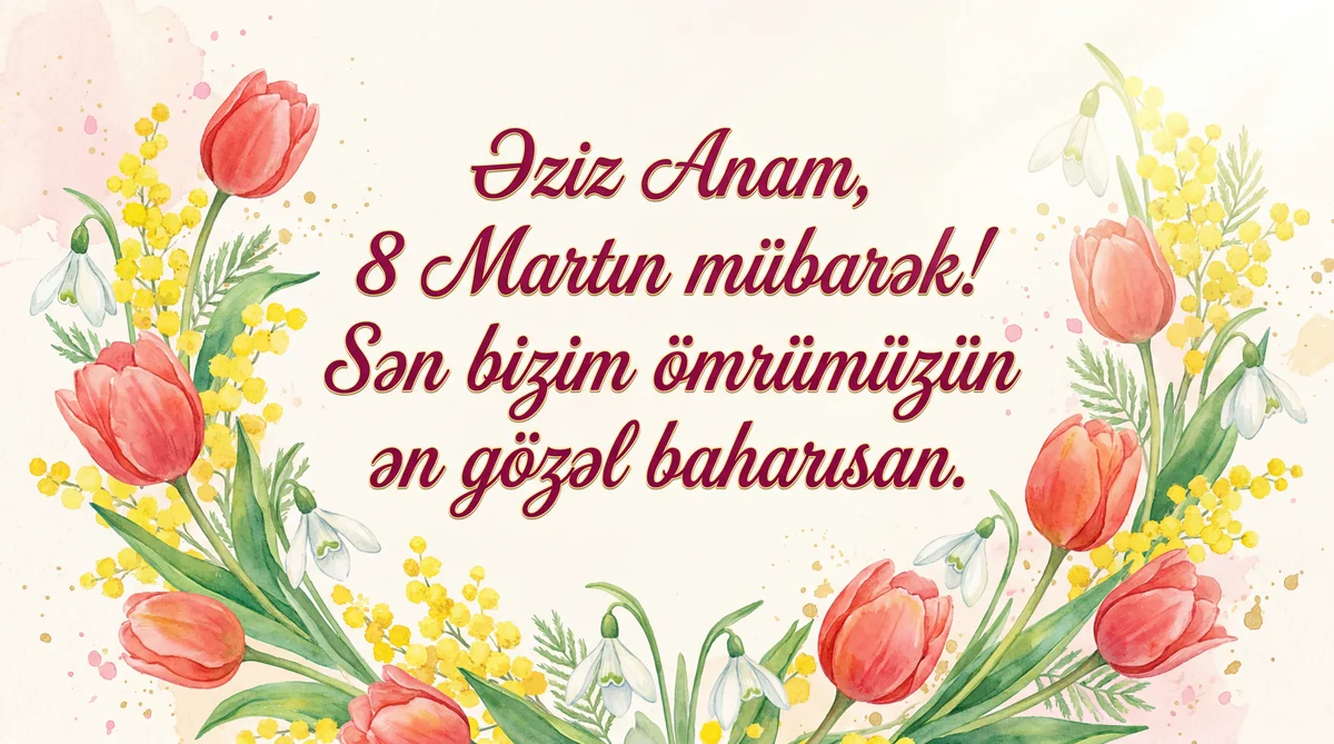 Əziz Anamın 8 Mart Qadınlar Günü mübarək!