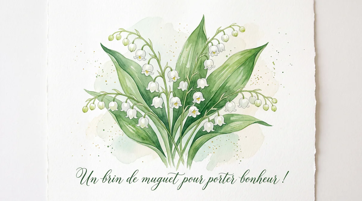 Souhaits pour un porte-bonheur de muguet