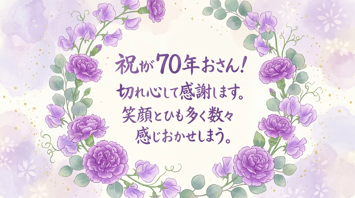 お母さんへ70歳の誕生日おめでとうメッセージ