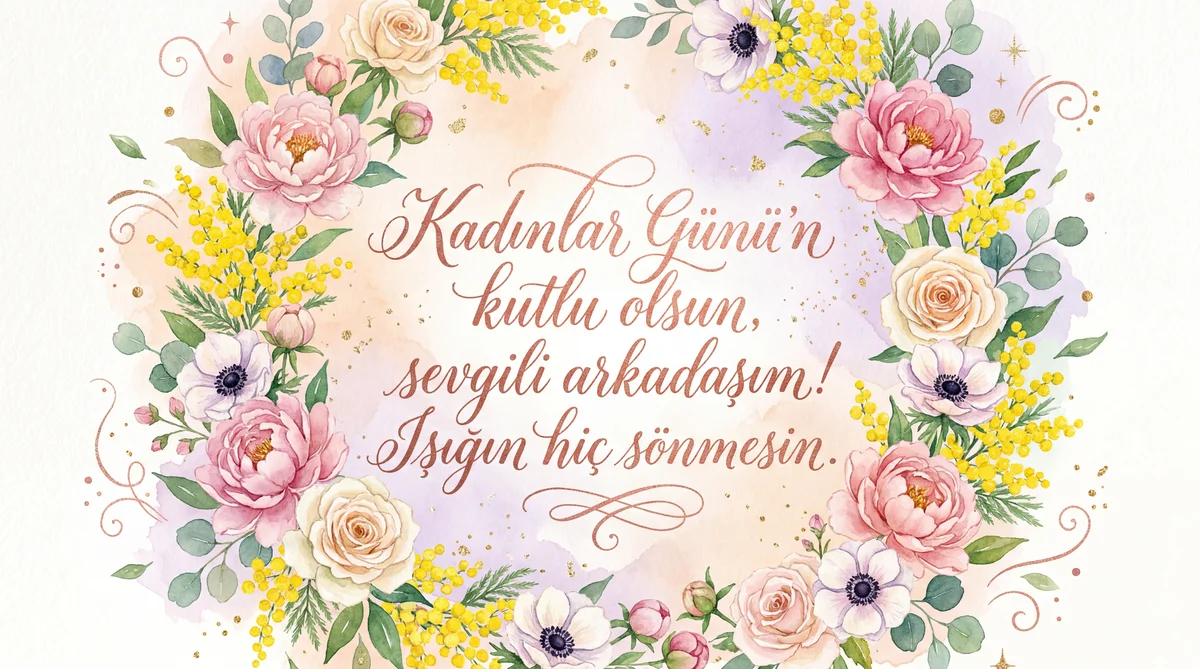 Kadınlar Günü'n kutlu olsun, sevgili arkadaşım.