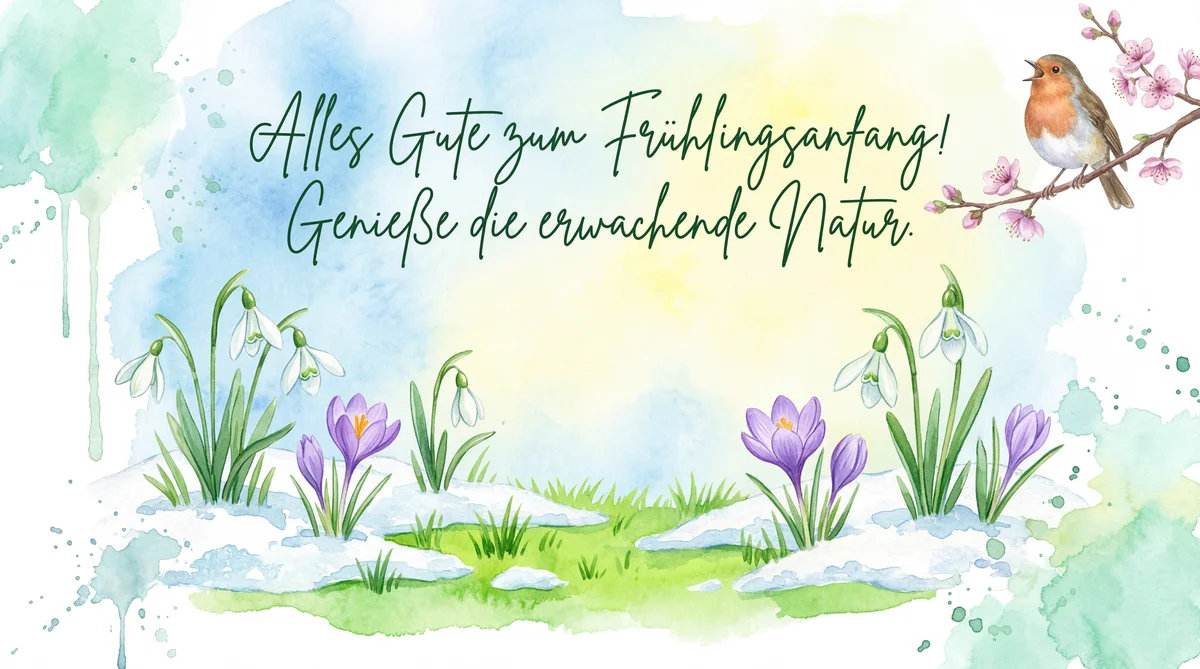Alles Gute zum Frühlingsanfang! Genieße die erwachende Natur...
