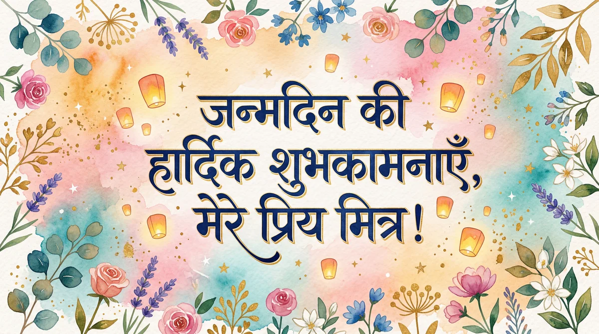 प्रिय मित्र को जन्मदिन की बहुत-बहुत शुभकामनाएँ।