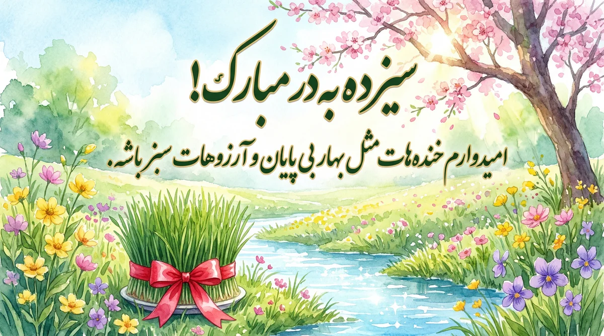 کارت تبریک سیزده به در برای دوستان