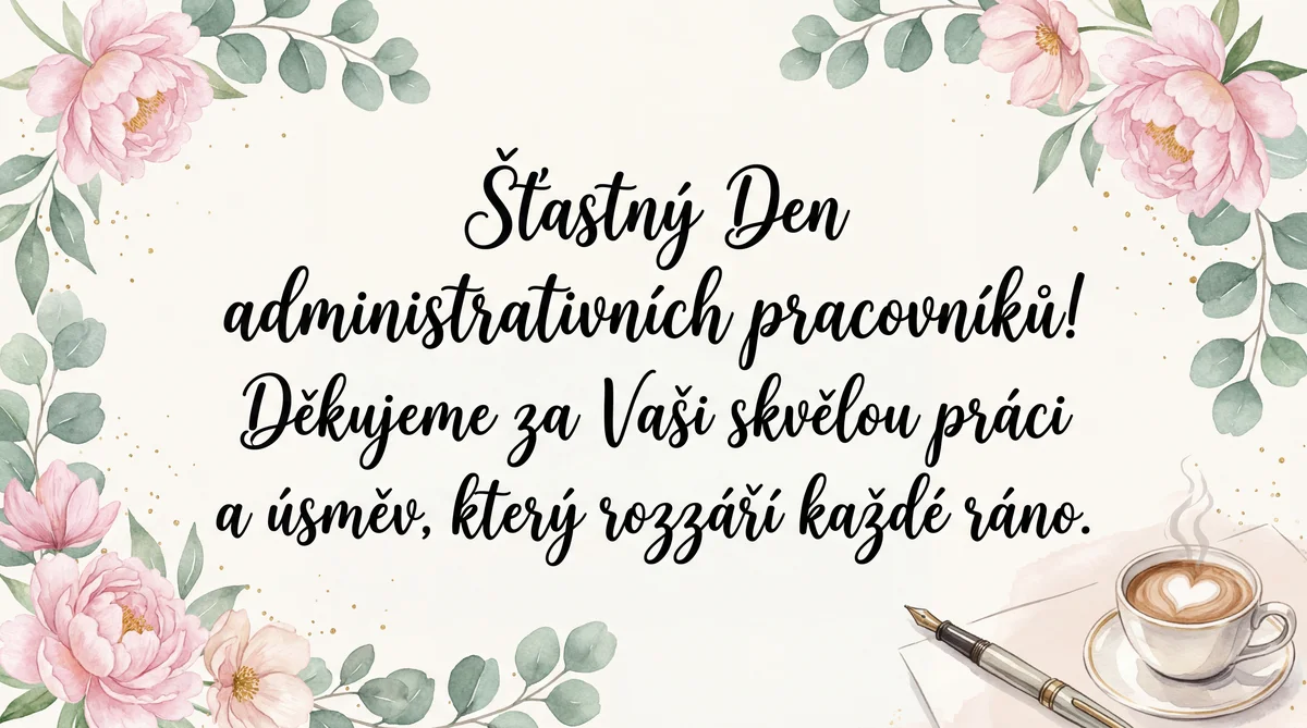 Přání k Den administrativních pracovníků pro naši skvělou as...