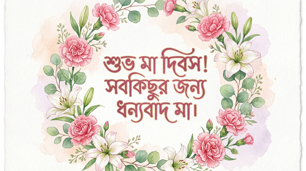 প্রিয় মাকে মা দিবসের আন্তরিক শুভেচ্ছা