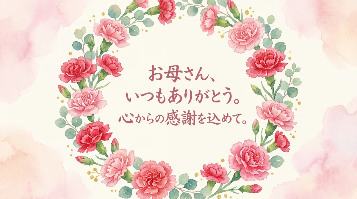 お母さんへ、日頃の感謝を伝える母の日カードのアイデア