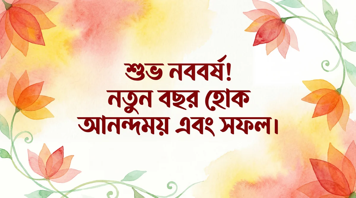 প্রিয় বন্ধু, শুভ নববর্ষের অনেক শুভেচ্ছা