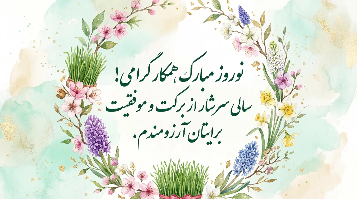 کارت تبریک فرا رسیدن بهار برای همکار