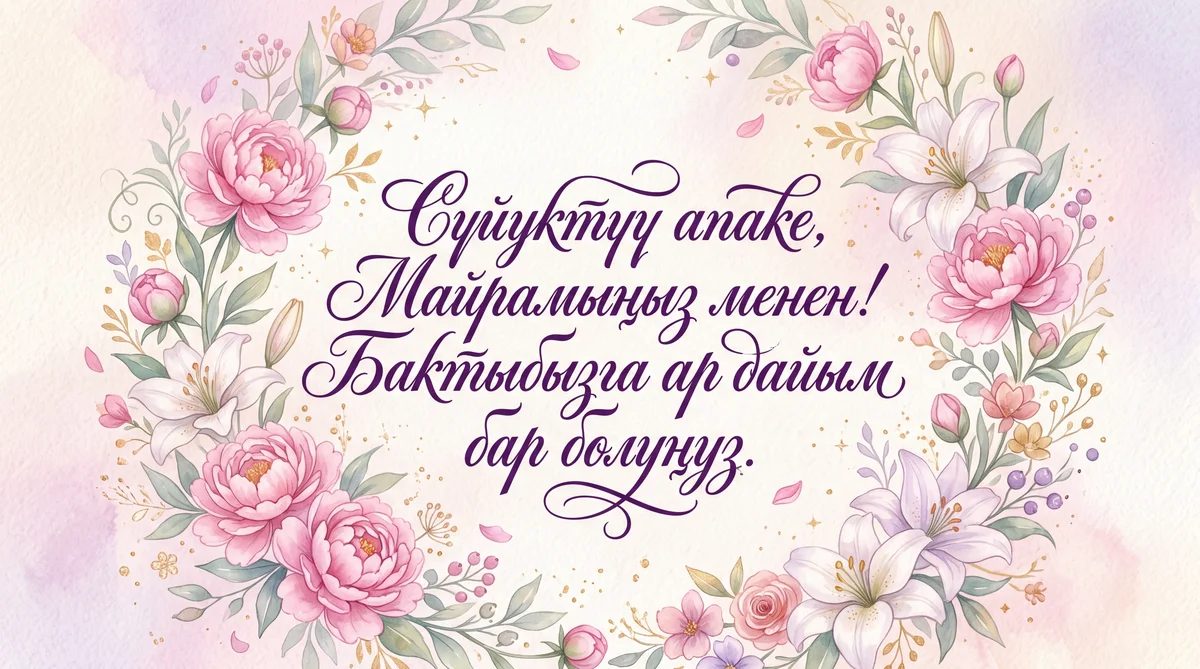 Сүйүктүү апа, Энелер күнүң менен!