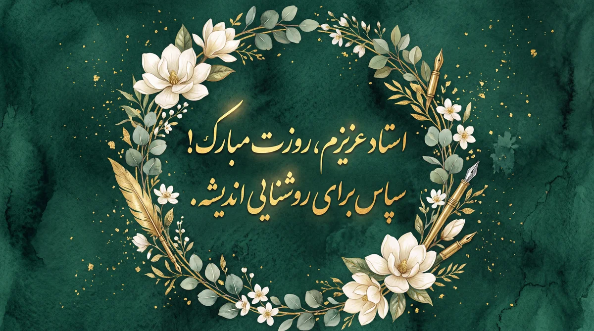 کارت تبریک روز معلم برای استاد عزیزم