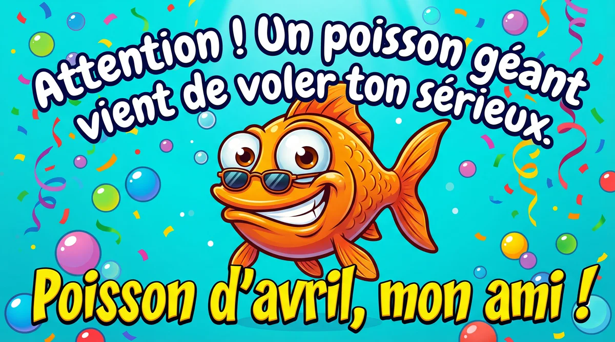 Carte de Poisson d'avril pleine d'humour pour un ami