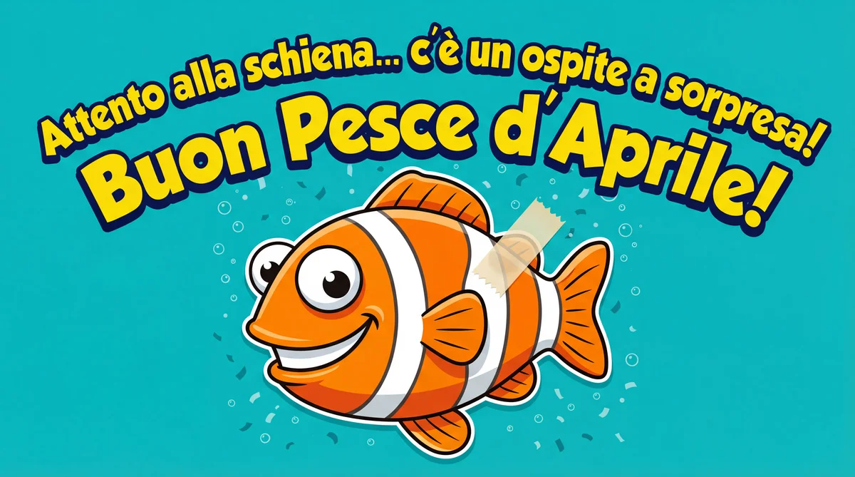 Biglietto scherzoso per il Pesce d'Aprile