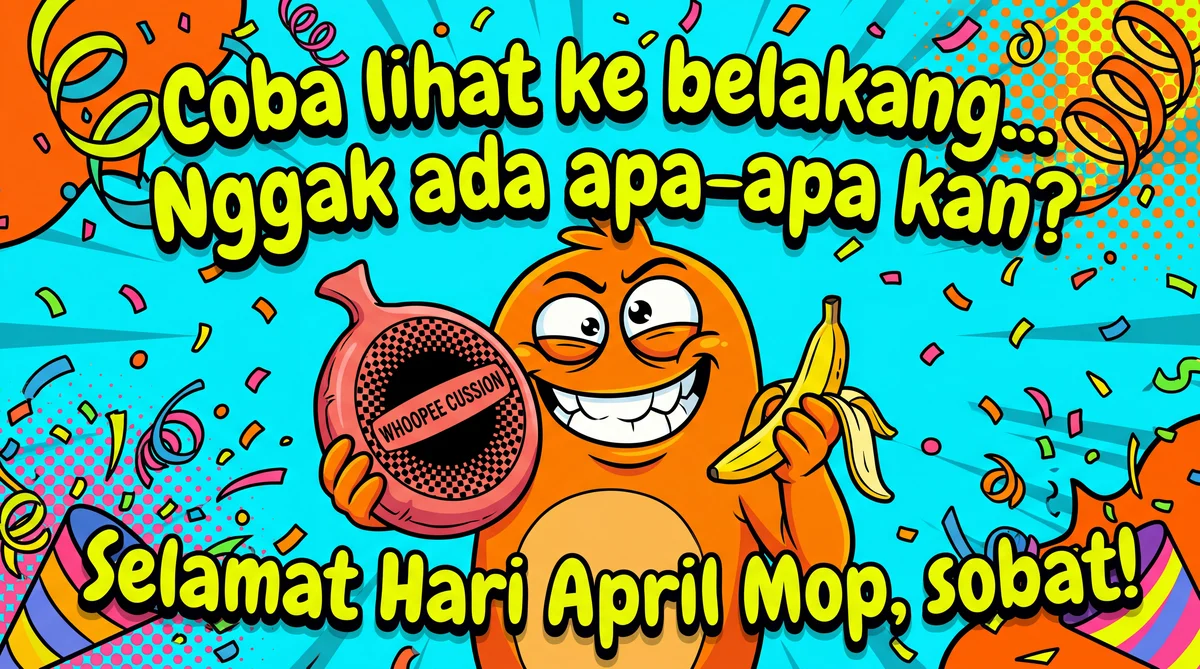Kartu ucapan lucu Hari April Mop untuk teman