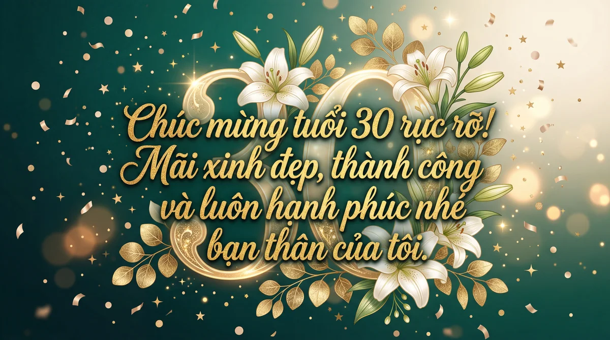 Lời chúc mừng sinh nhật tuổi 30 cho bạn thân