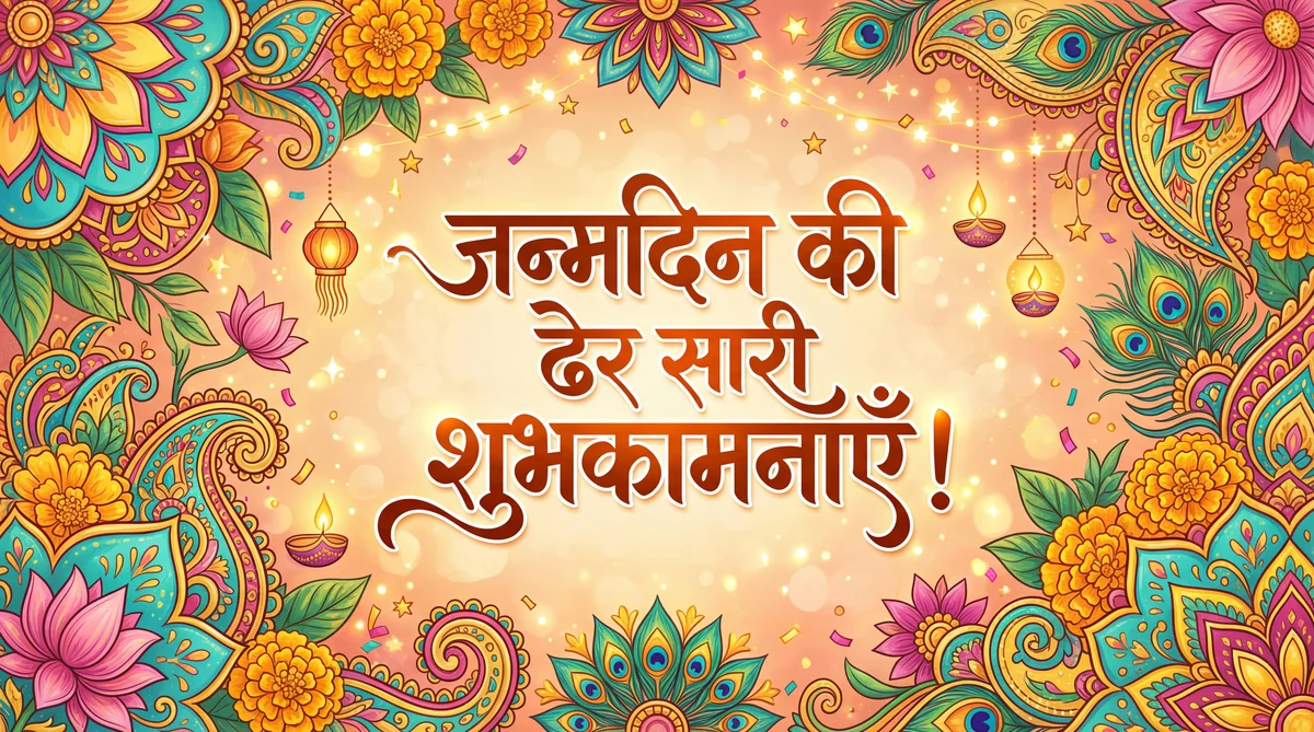 जन्मदिन की ढेर सारी शुभकामनाएँ!